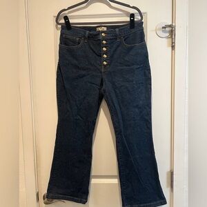 Madewell Mid-Rise Kickout crop jeans